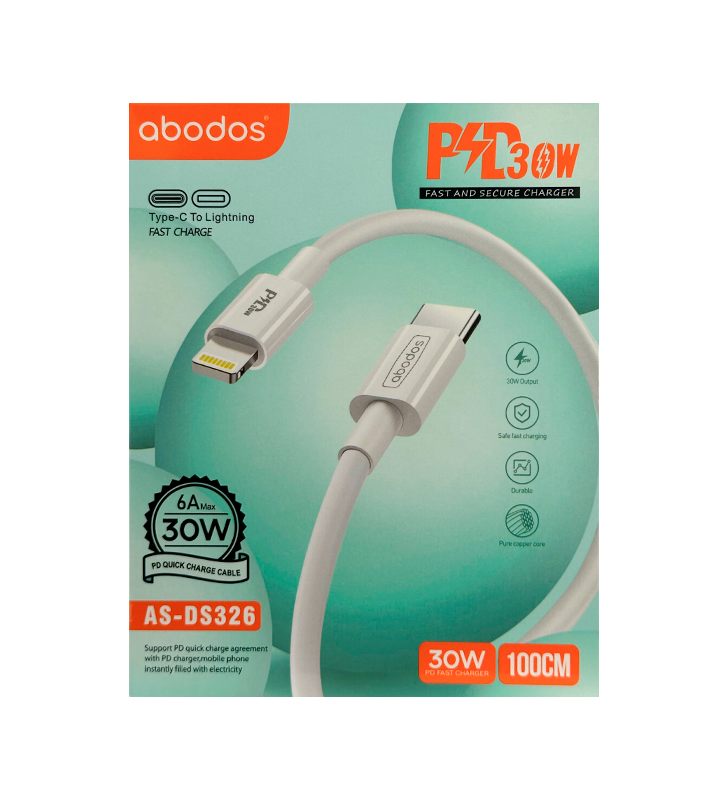 Cable Tipo-C a Lightning PD-30W 1 metro
